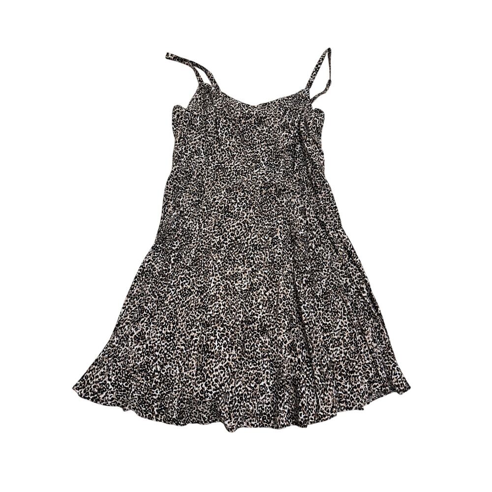 Old Navy Cheetah Print Cami Smocked Dress Large